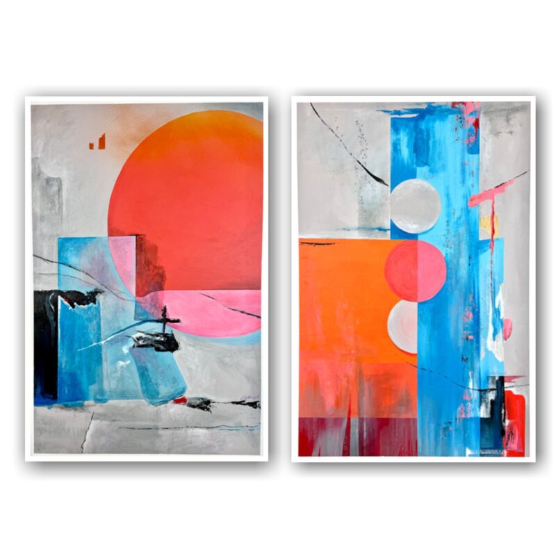 dyptyk abstrakcja nowoczesny 160x120