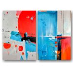 obraz dyptyk abstrakcja 160x120