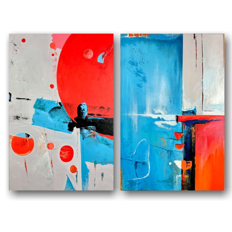 obraz dyptyk abstrakcja 160x120