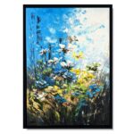 obraz kwiaty ręcznie malowany 49,5x69,5cm