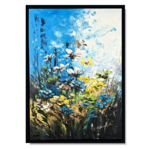 obraz kwiaty ręcznie malowany 49,5x69,5cm