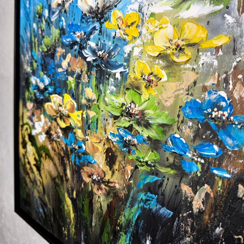 obraz kwiaty widok z boku