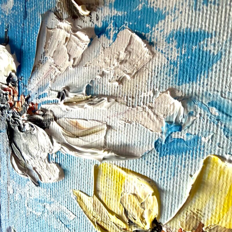 obraz kwiaty struktura farby